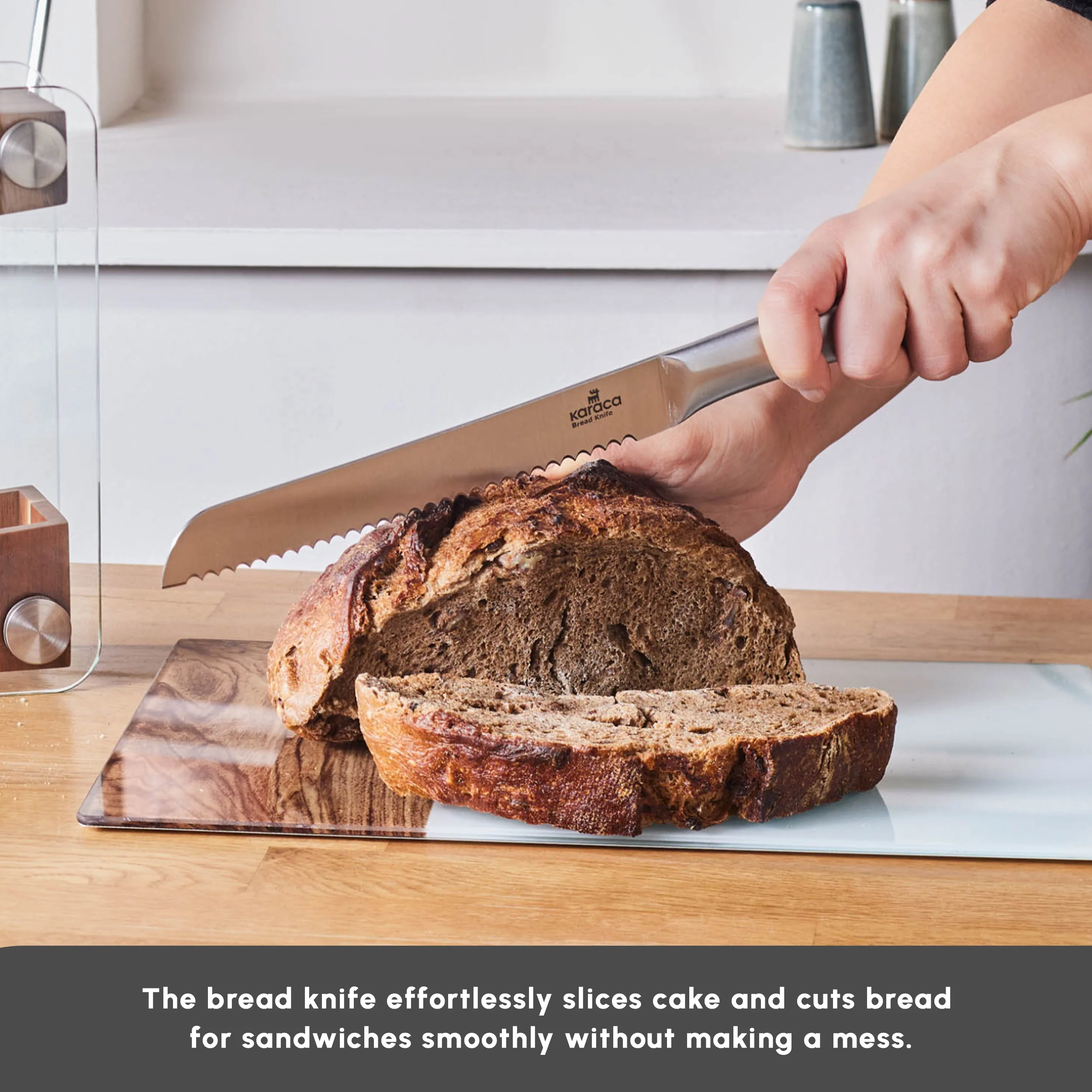 Karaca Venus 6 Piece Knife Block Set, Silver - Image 7