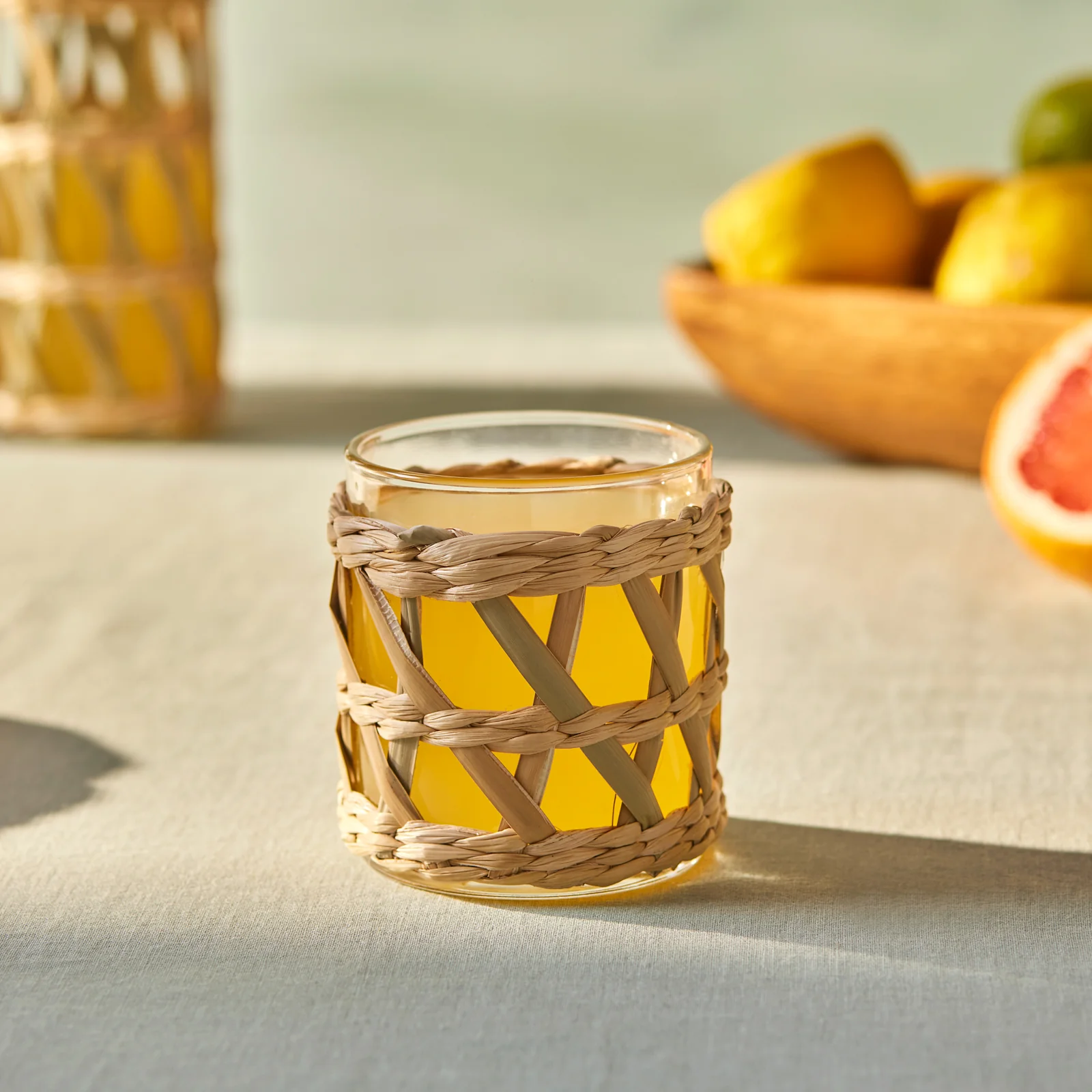 Karaca Waven Tumbler Glass, 285ml, Cream - Image 2