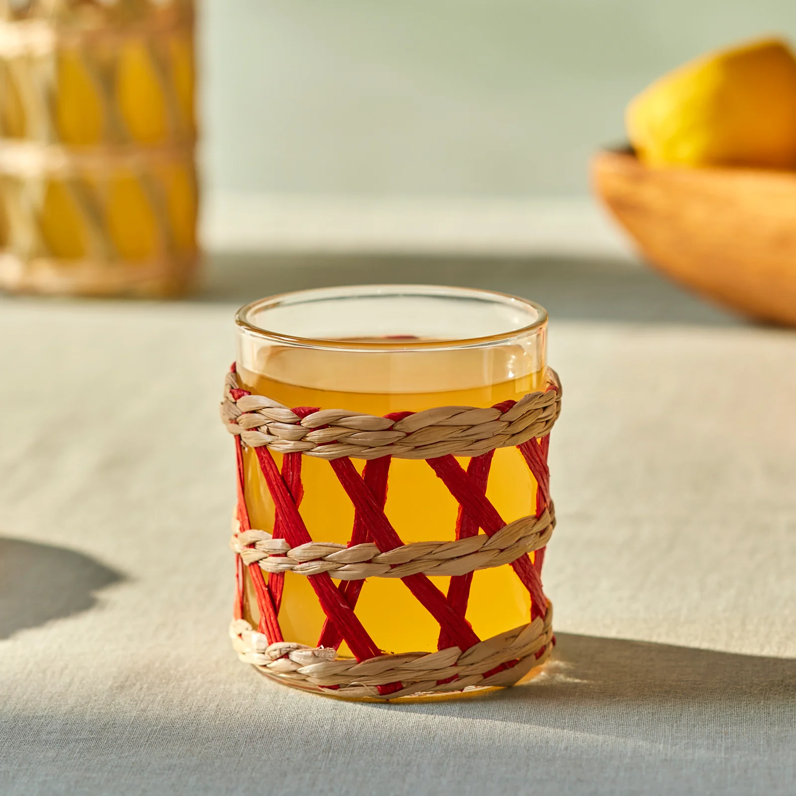 Karaca Waven Tumbler Glass, 285ml, Red - Image 2
