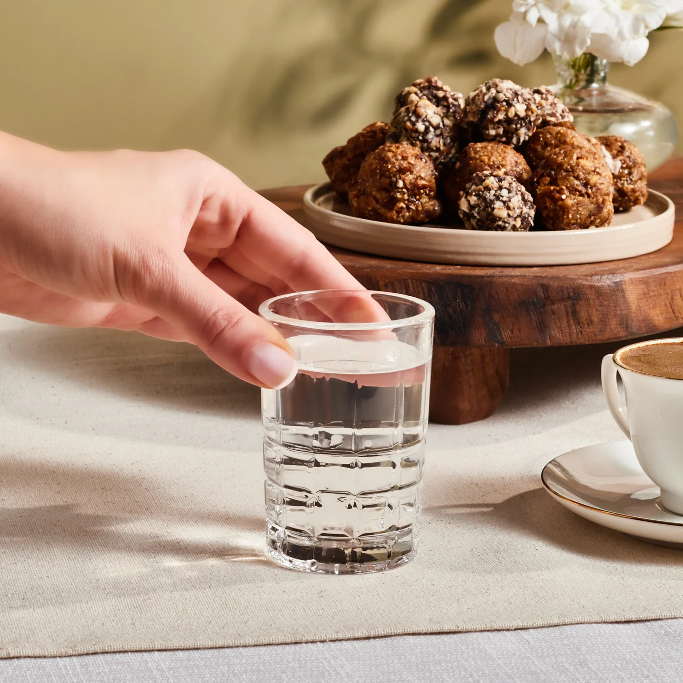 Karaca Yaren 6-Piece Glass Small Water Glass Set for 6 People, 115ml, Clear - Image 4