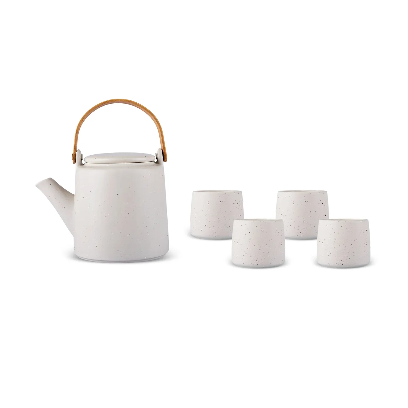 Karaca Yuuki 7-Piece Ceramic Tea Cup Set for 6 People, Beige - Image 5