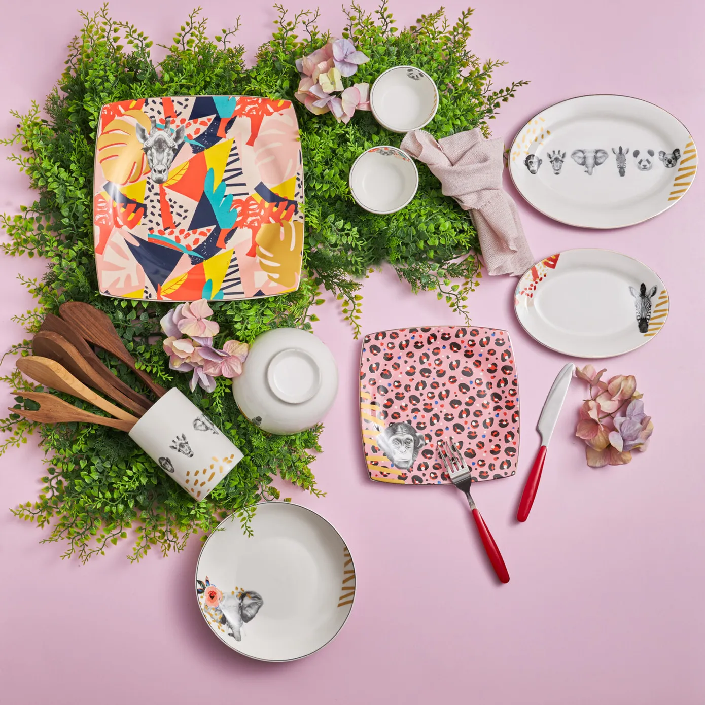 Karaca Zazu Porcelain Utensil Holder, 17cm, Multi - Image 5