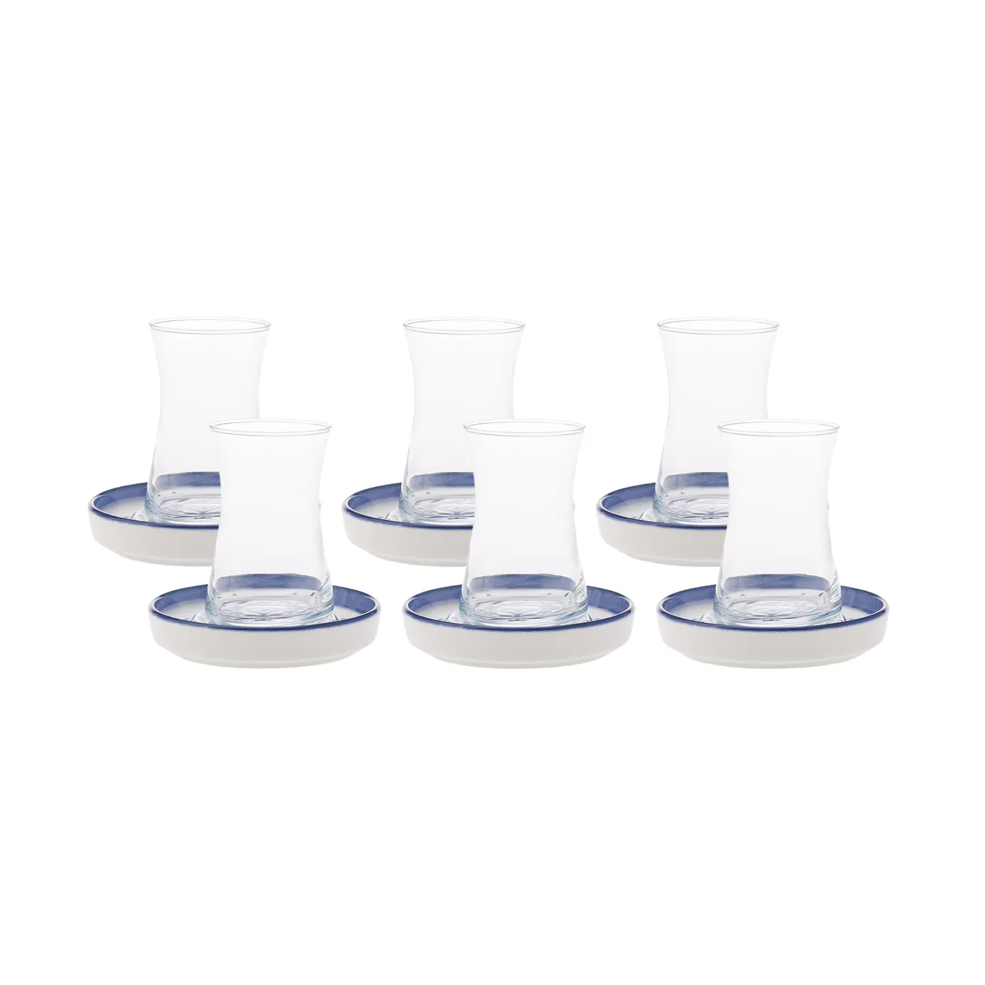 Karaca Zeher 12 Piece Stoneware Turkish Tea Set for 6 People, 160ml, Multi - Image 3