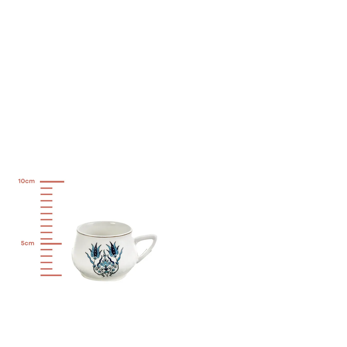 Karaca İznik 12-Piece Porcelain Espresso Turkish Coffee Cup Set for 6 People, 100ml, Multi - Image 8
