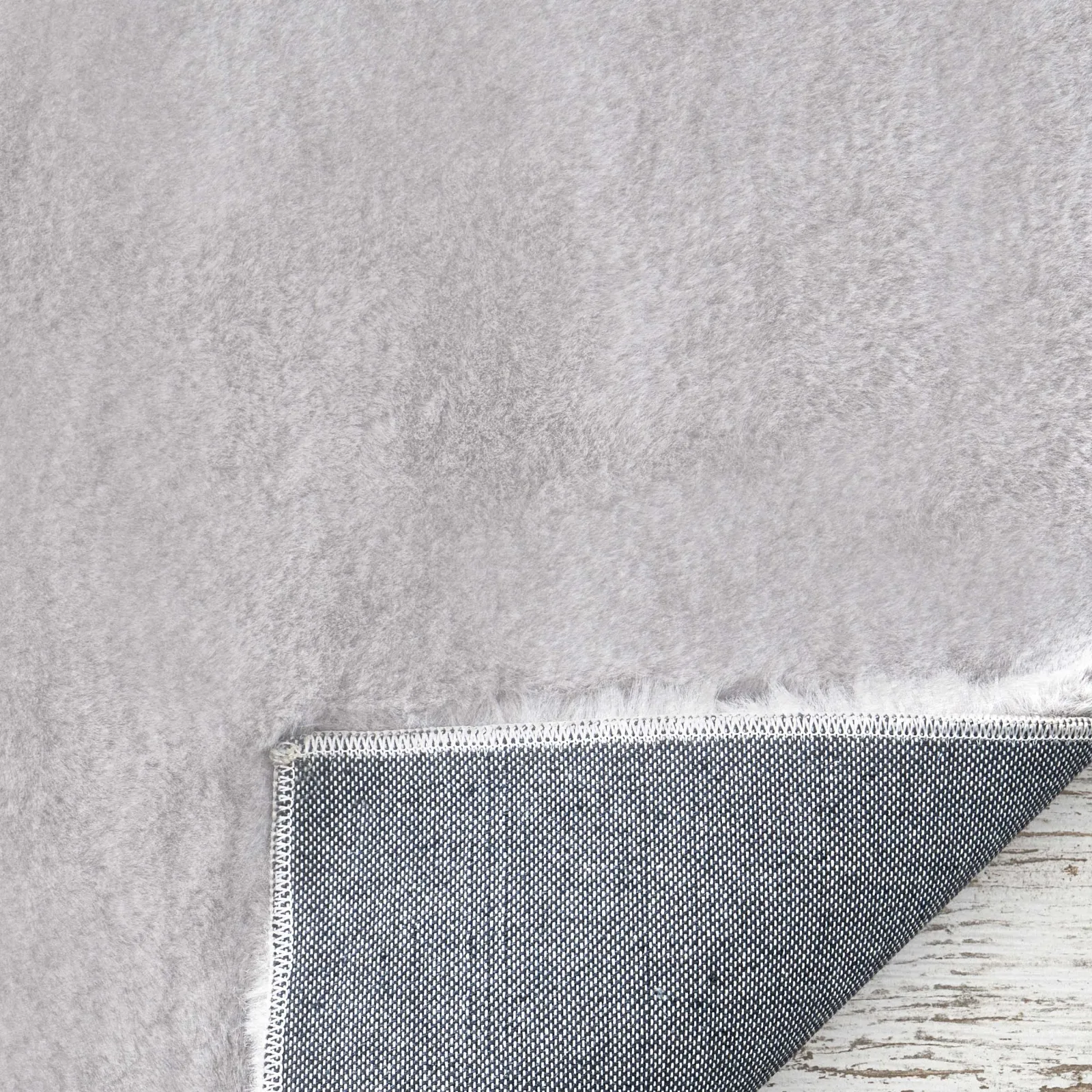 Kasmir Rugs 724 Faux Fur Rug, 80cmx300cm, Grey - Image 3