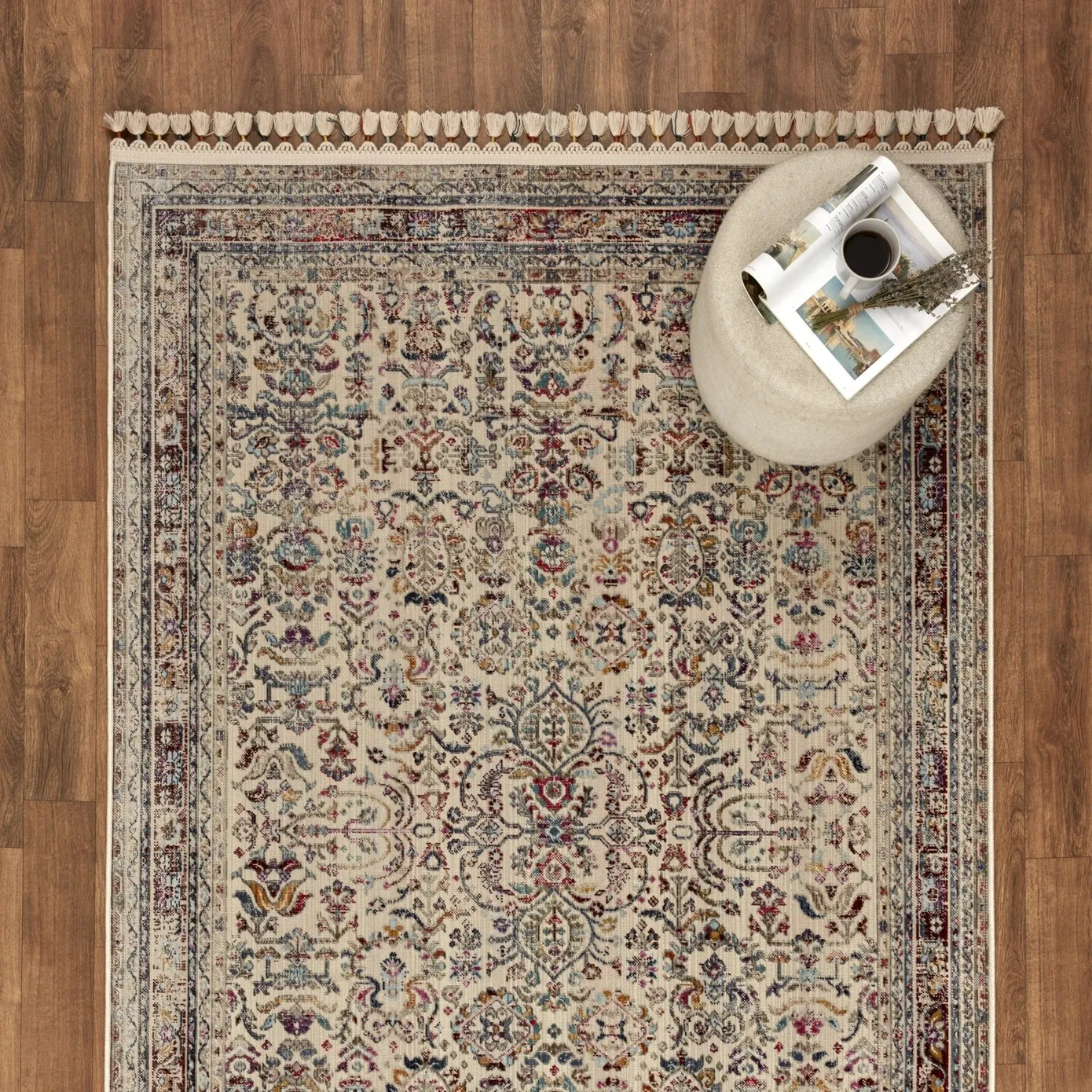 Kasmir Rugs 7/24 Jute Rose Rug, 80cmx150cm, Multi - Image 2