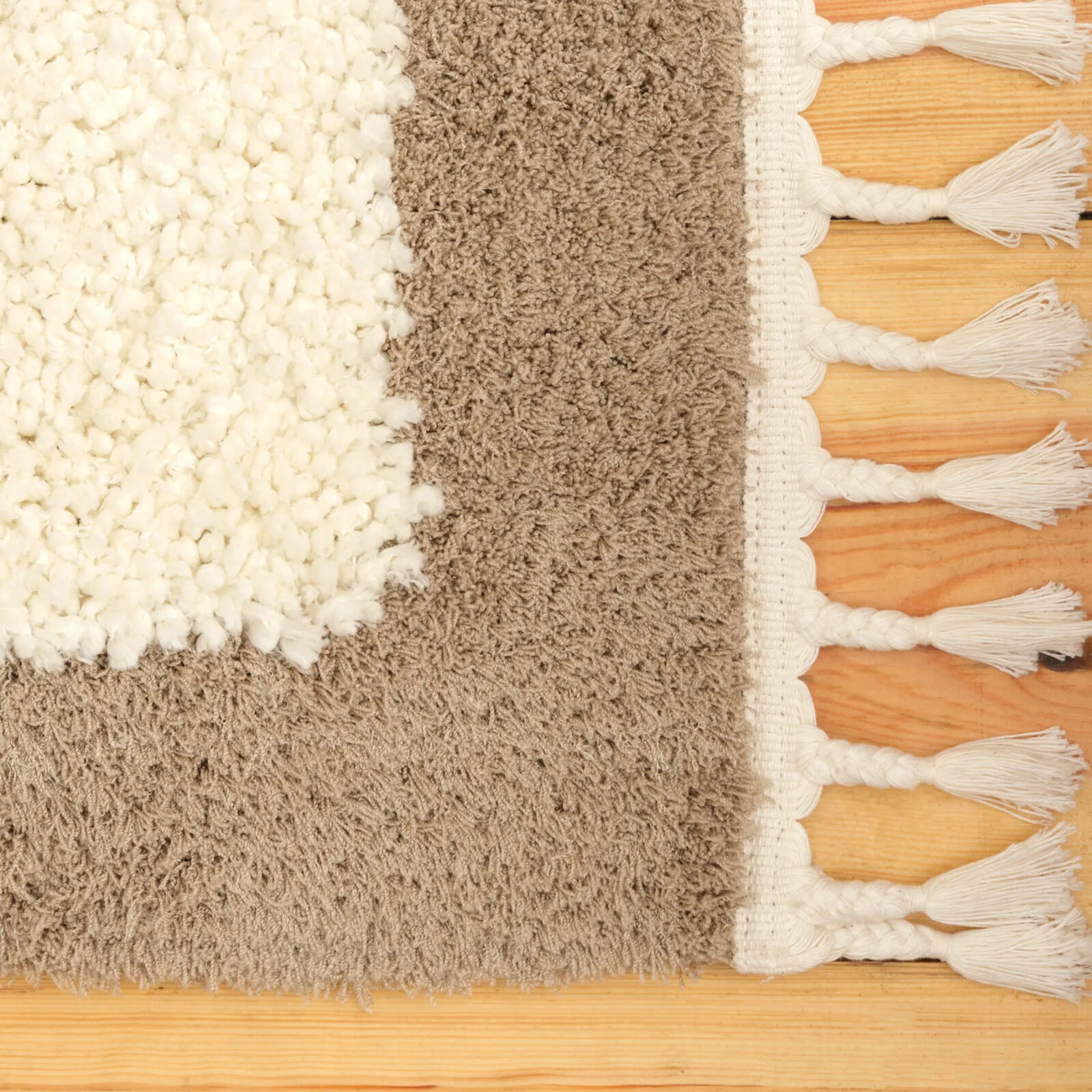Kasmir Rugs 724 Plushy Coco Rug, 120cmx180cm, White Brown - Image 5