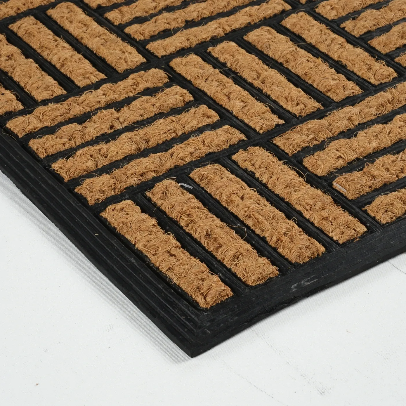 Kaşmir Rugs 7/24 Rubber-Striped Coco Door Mat, 45cmx75cm, Multi - Image 2