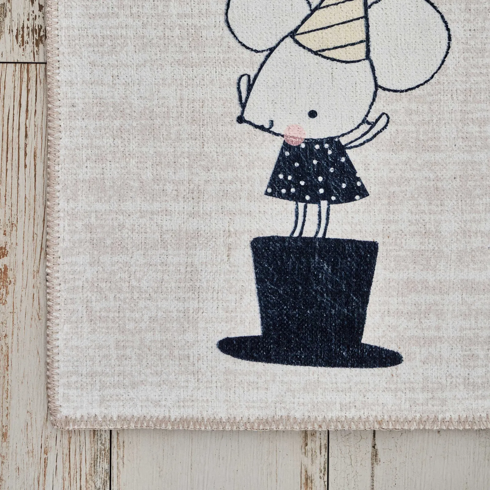 Kasmir Rugs Decorative Art Mice Kids and Teen Room Rug, 80cmx150cm, Multi - Image 4