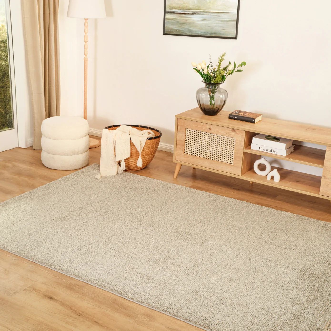 Kasmir Rugs 7/24 Puffy Nina Rug , 120cmx180cm, Light Grey