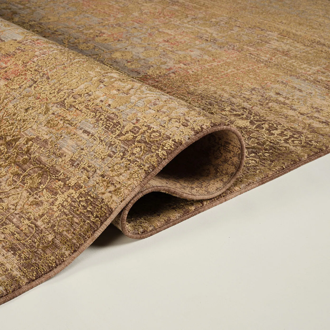Kasmir Rugs Viskon Limited Edessa Gold Rug, 200cmx290cm, Brown - Image 4