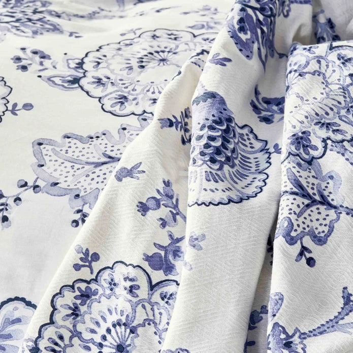 Karaca Home Amar Blue 100% Turkish Cotton Duvet Cover Set, Single - Image 3
