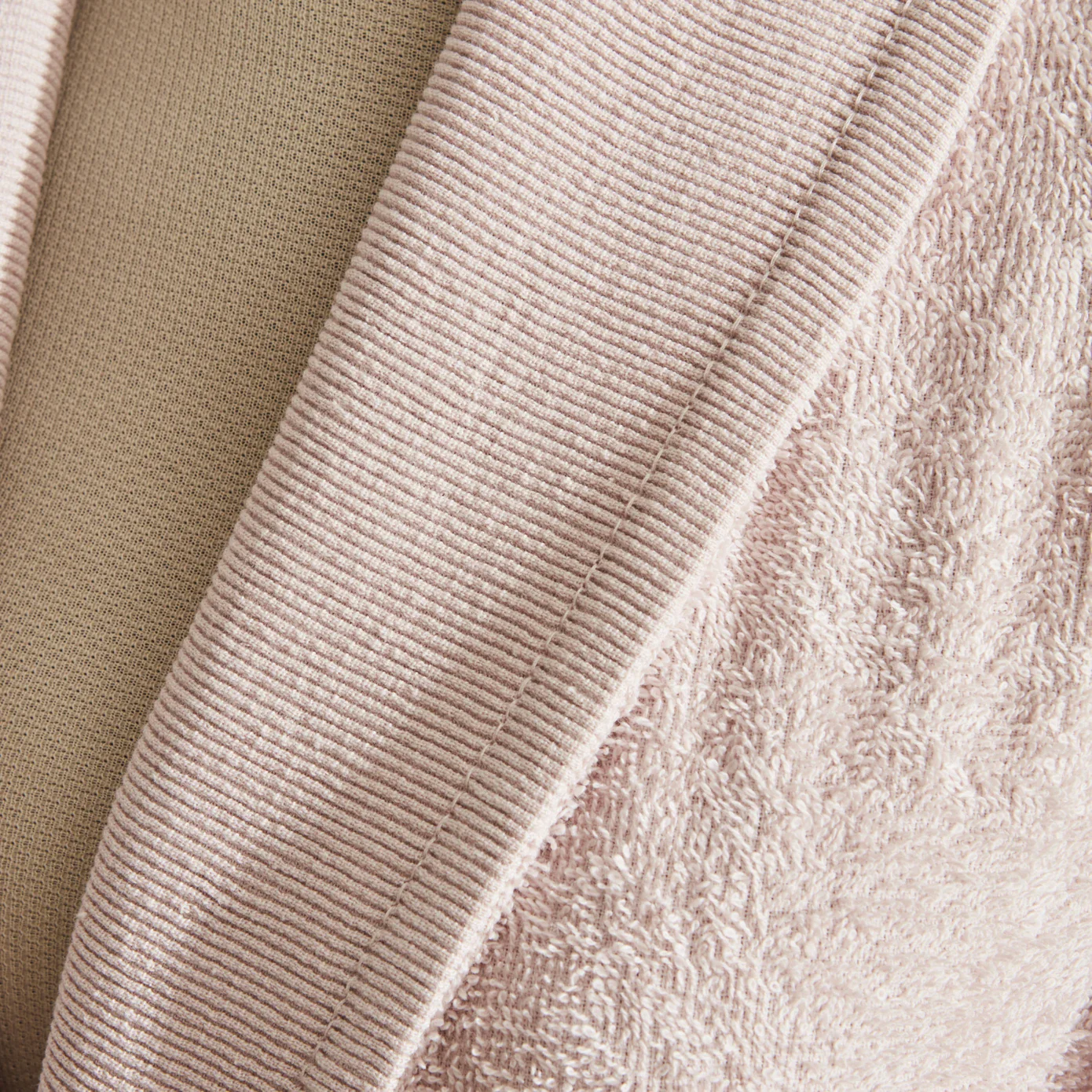 Karaca Home Andy 100% Turkish Cotton Bathrobe Set, L/XL, Powder - Image 3