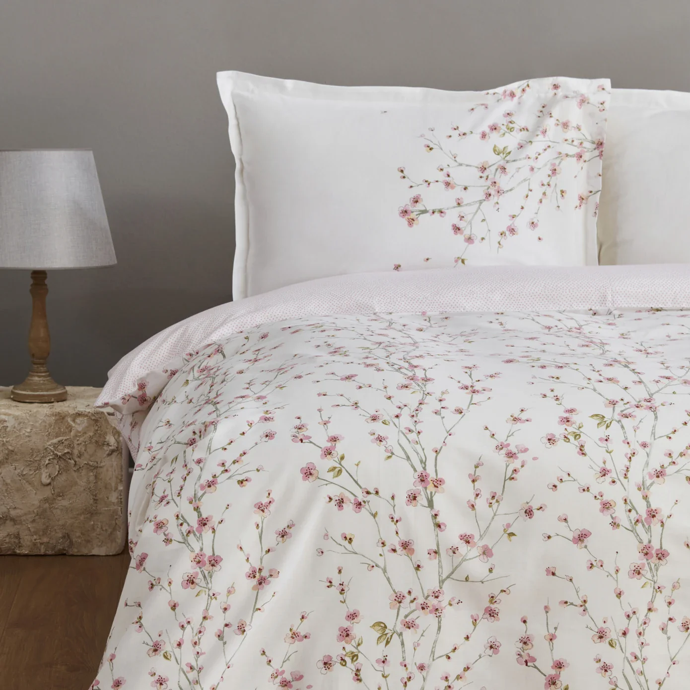 Karaca Home Annata 100% Turkish Cotton Bedding Set, Double, Somon - Image 3