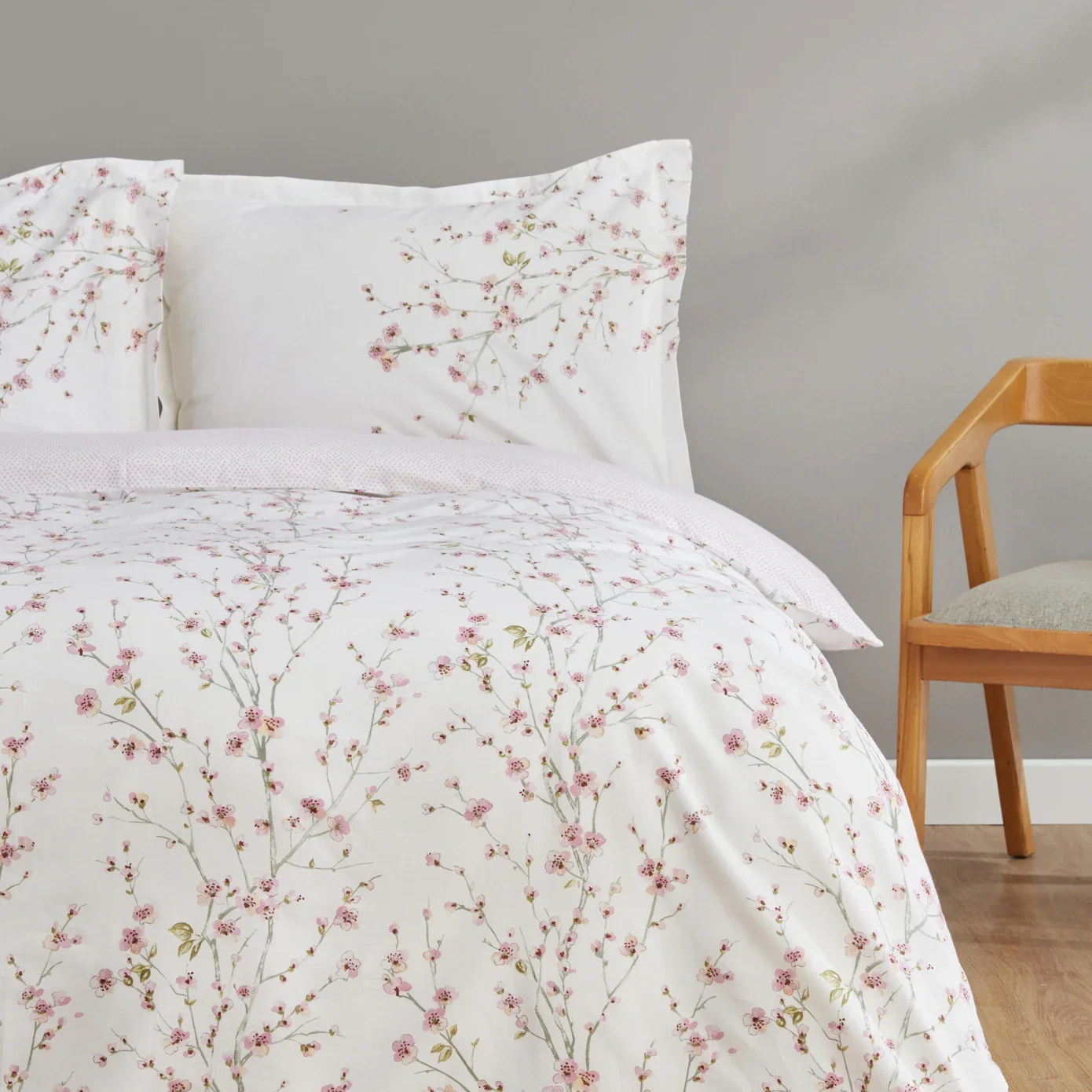 Karaca Home Annata 100% Turkish Cotton Bedding Set, Double, Somon - Image 5