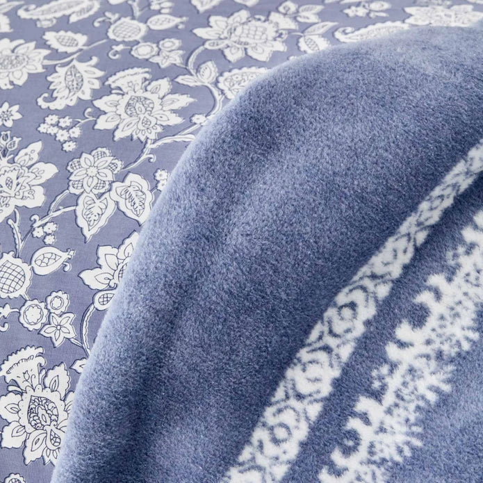 Karaca Home Celerina Blue 100% Turkish Cotton Fitted Duvet Cover Set, Double - Image 2