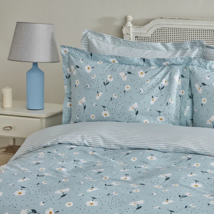 Karaca Home Daisy Mint 100% Turkish Cotton Duvet Cover Set, Single - Image 3