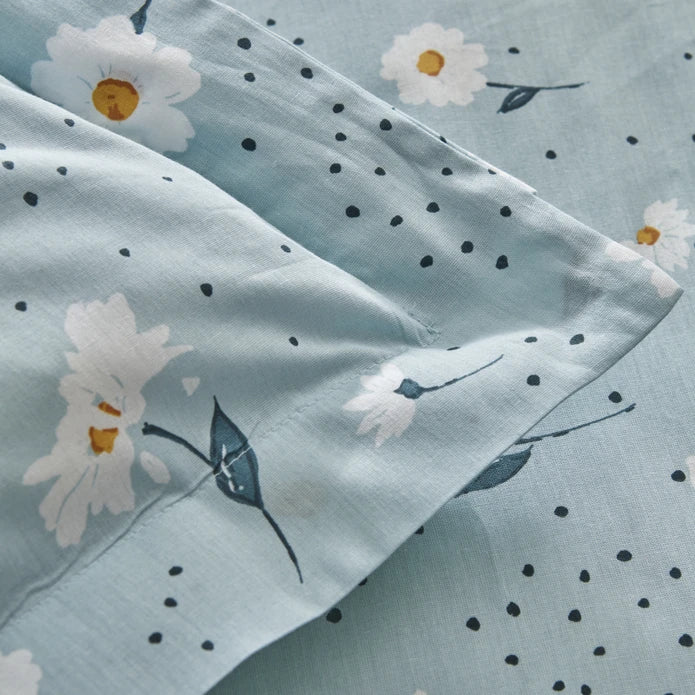 Karaca Home Daisy Mint 100% Turkish Cotton Duvet Cover Set, Single - Image 5