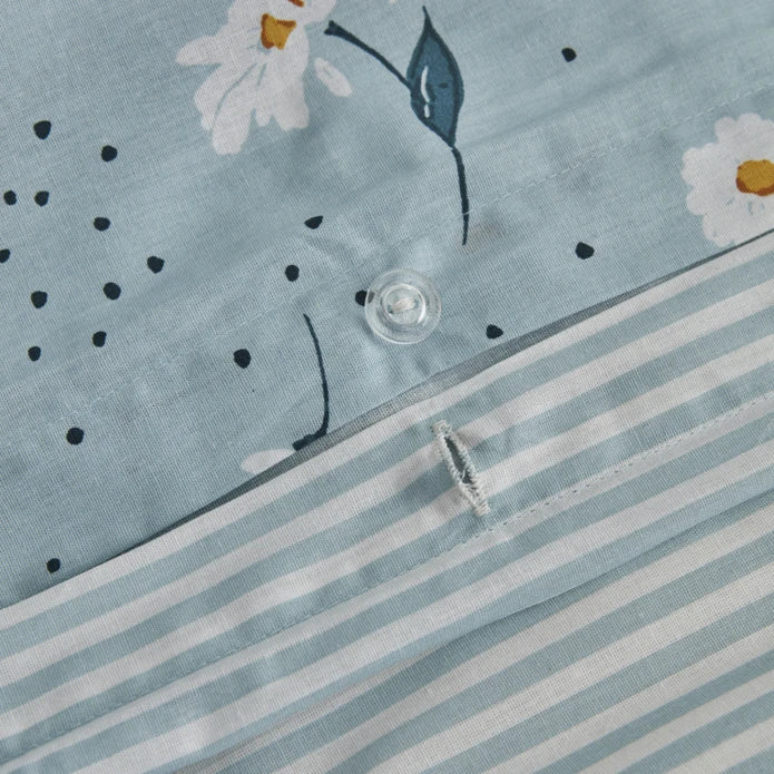 Karaca Home Daisy Mint 100% Turkish Cotton Duvet Cover Set, Single - Image 6