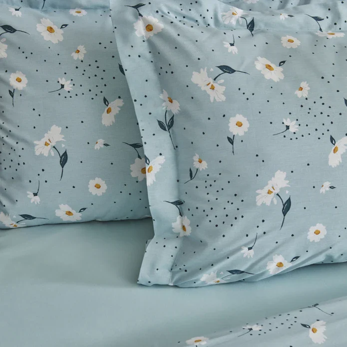 Karaca Home Daisy Mint 100% Turkish Cotton Duvet Cover Set, Single - Image 8