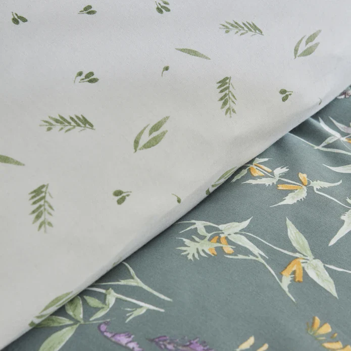 Karaca Home Evergreen 100% Turkish Cotton Duvet Cover Set, Single, Green - Image 6