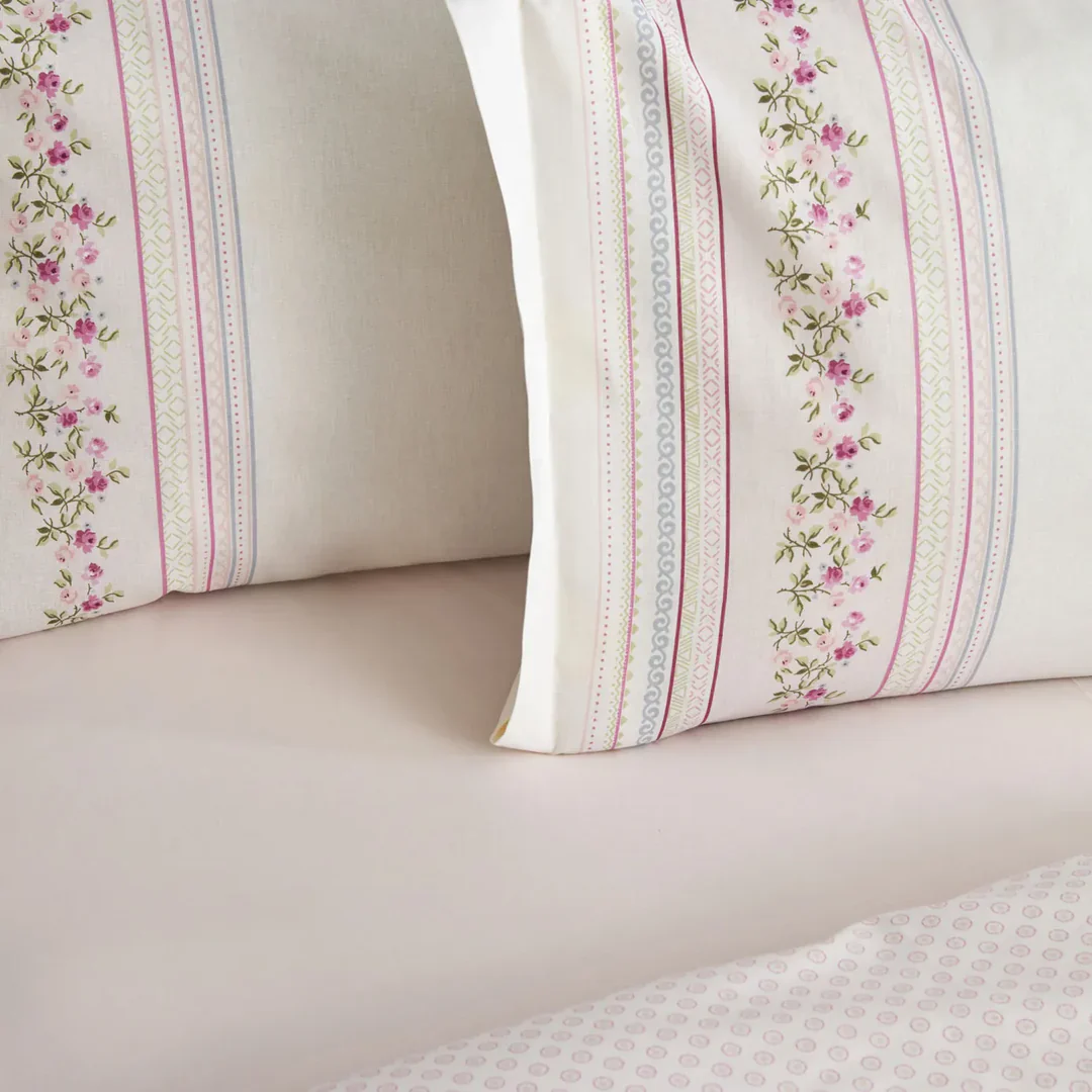 Karaca Home Glen 100% Turkish Cotton Duvet Cover Set, Double, Pink - Image 5