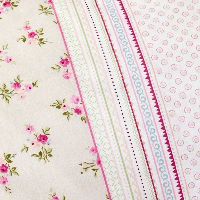 Karaca Home Glen Pink 100% Turkish Cotton Duvet Cover Set, Single - Image 3