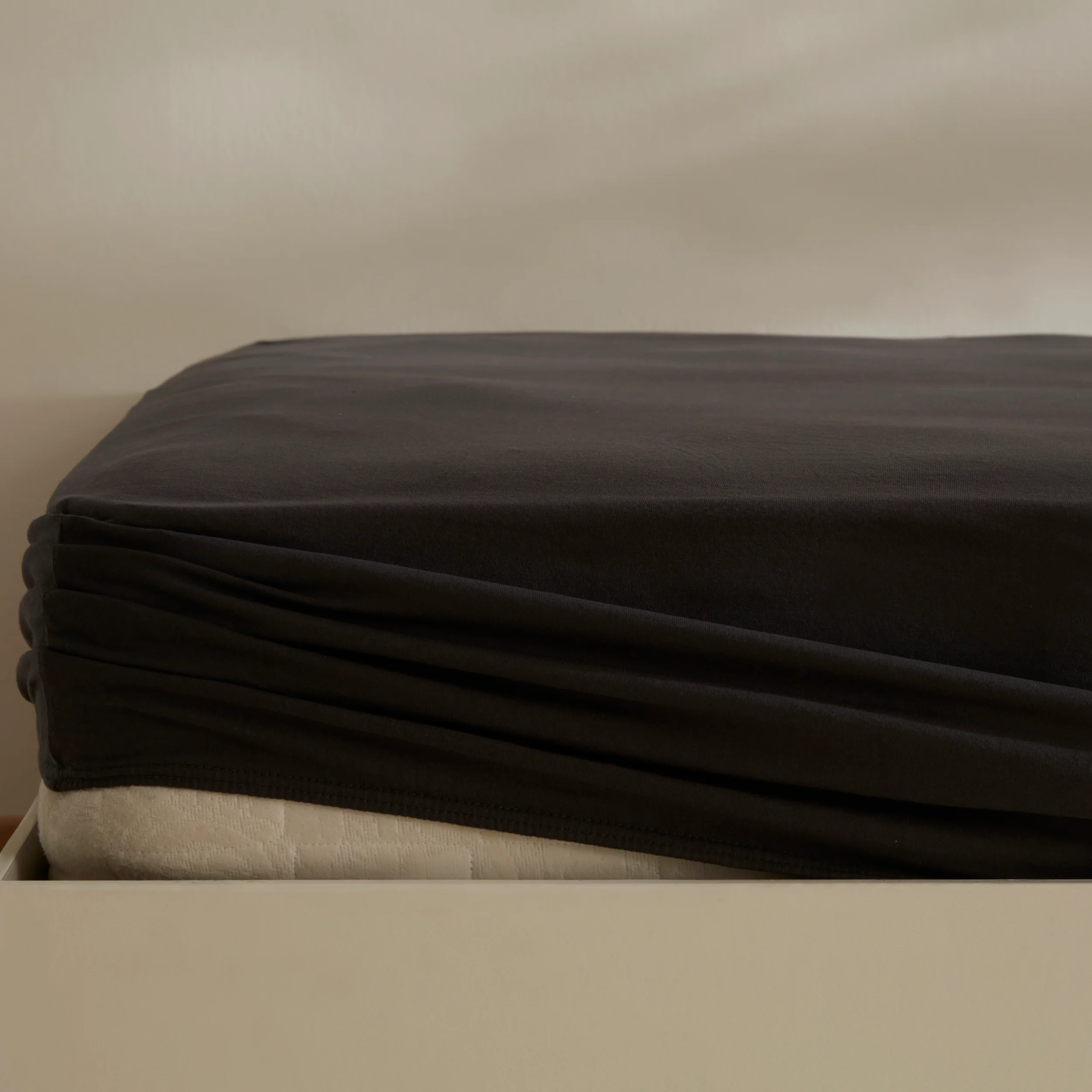 Karaca Home Jersey 100% Turkish Cotton Fitted Sheet, 100x200+30cm, Anthracite - Image 3
