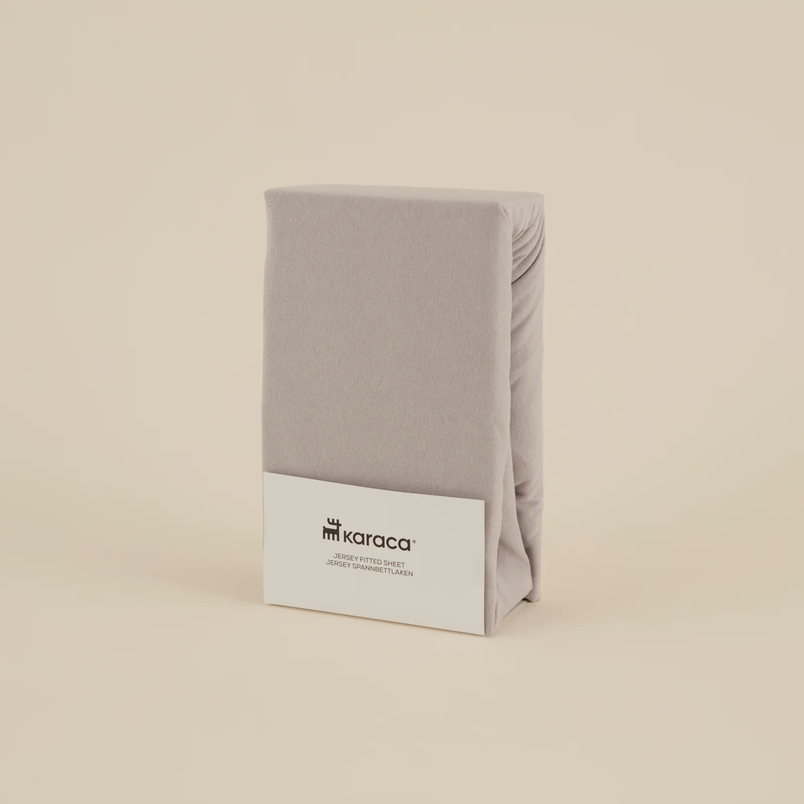 Karaca Home Jersey 100% Turkish Cotton Fitted Sheet, 100x200+30cm, Grey