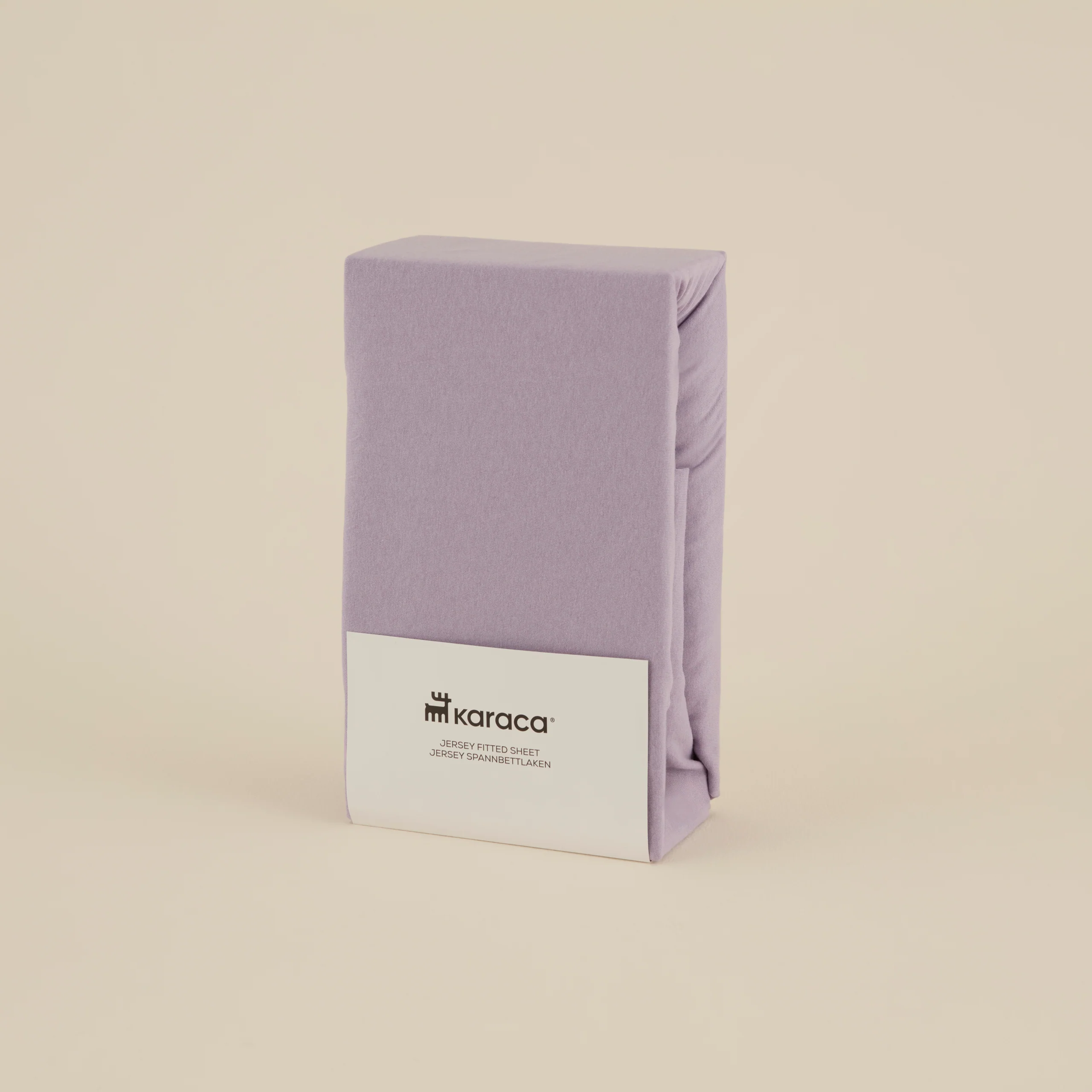 Karaca Home Jersey 100% Turkish Cotton Fitted Sheet, 100x200+30cm, Lilac