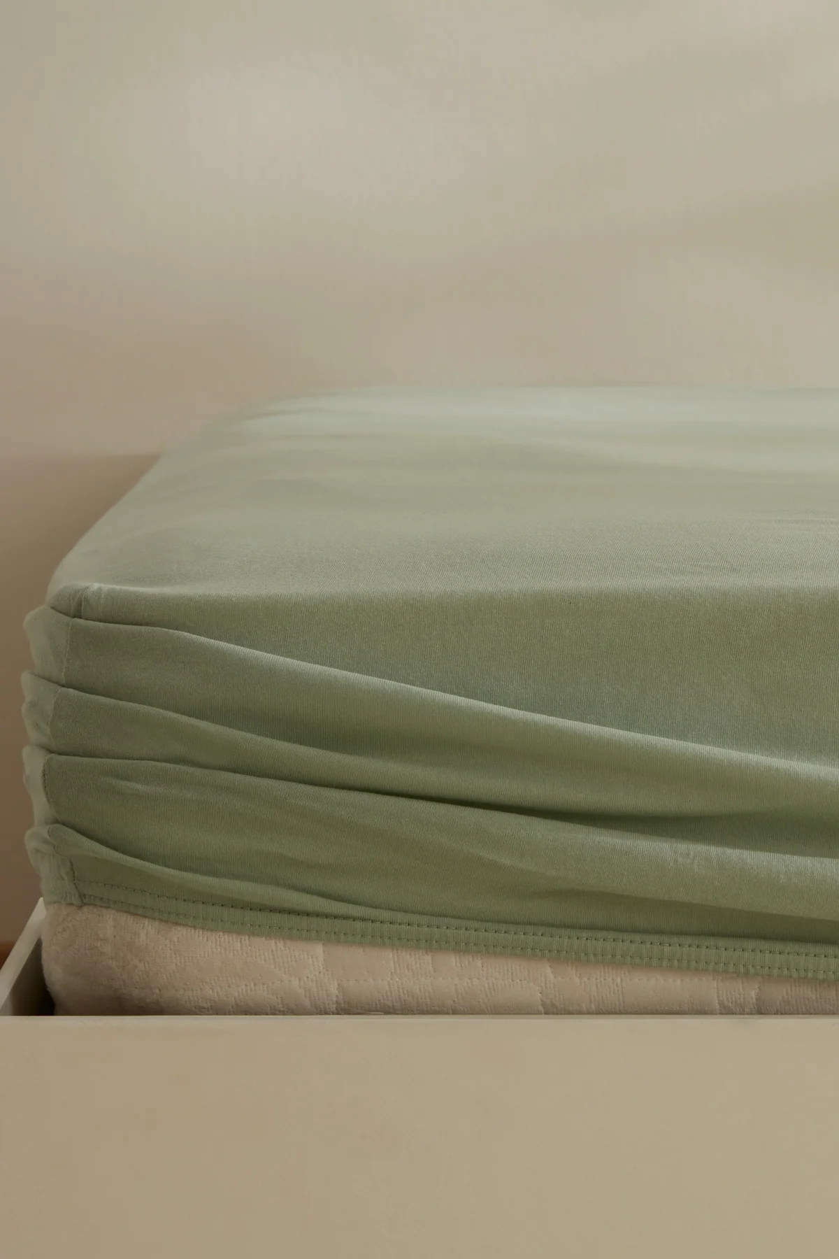 Karaca Home Jersey 100% Turkish Cotton Fitted Sheet, 100x200+30cm, Mint - Image 3