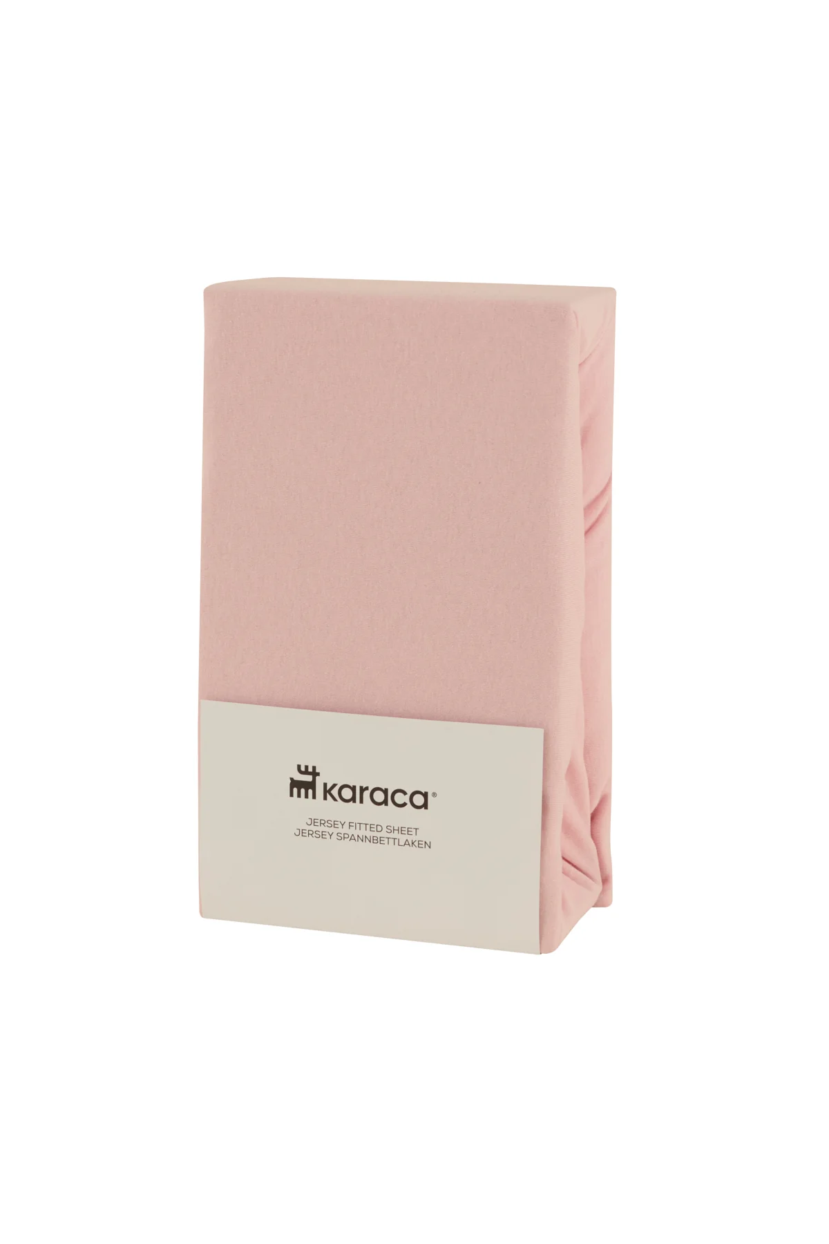 Karaca Home Jersey 100% Turkish Cotton Fitted Sheet, 140x200+30cm, Dusty Pink - Image 2