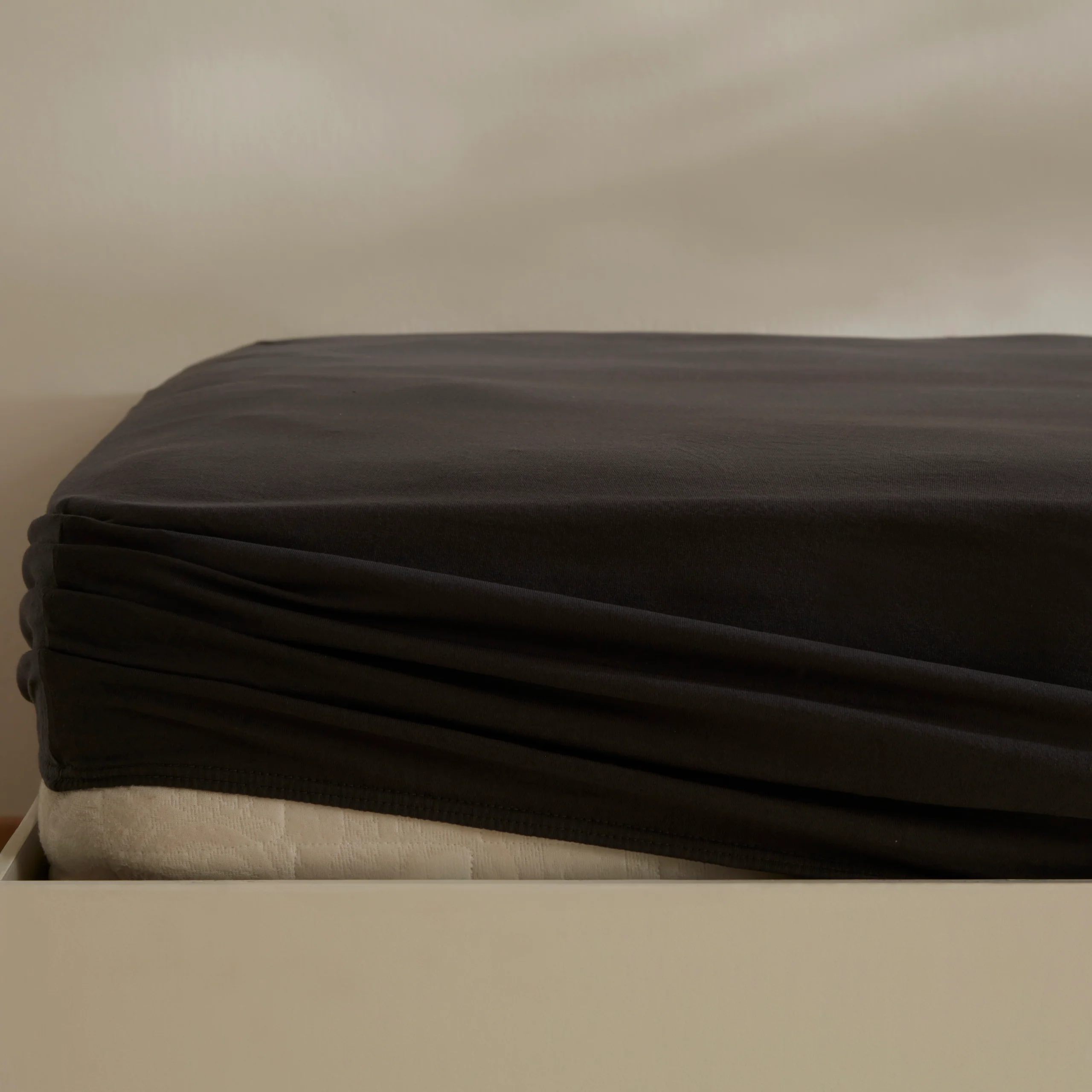 Karaca Home Jersey 100% Turkish Cotton Fitted Sheet, 180x200+30cm, Anthracite - Image 3