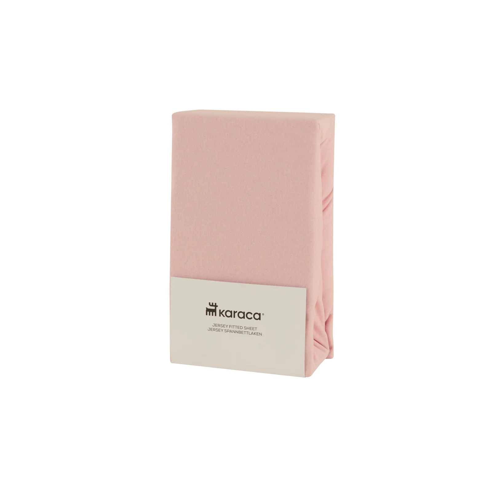 Karaca Home Jersey 100% Turkish Cotton Fitted Sheet, 180x200+30cm, Dusty Pink - Image 2