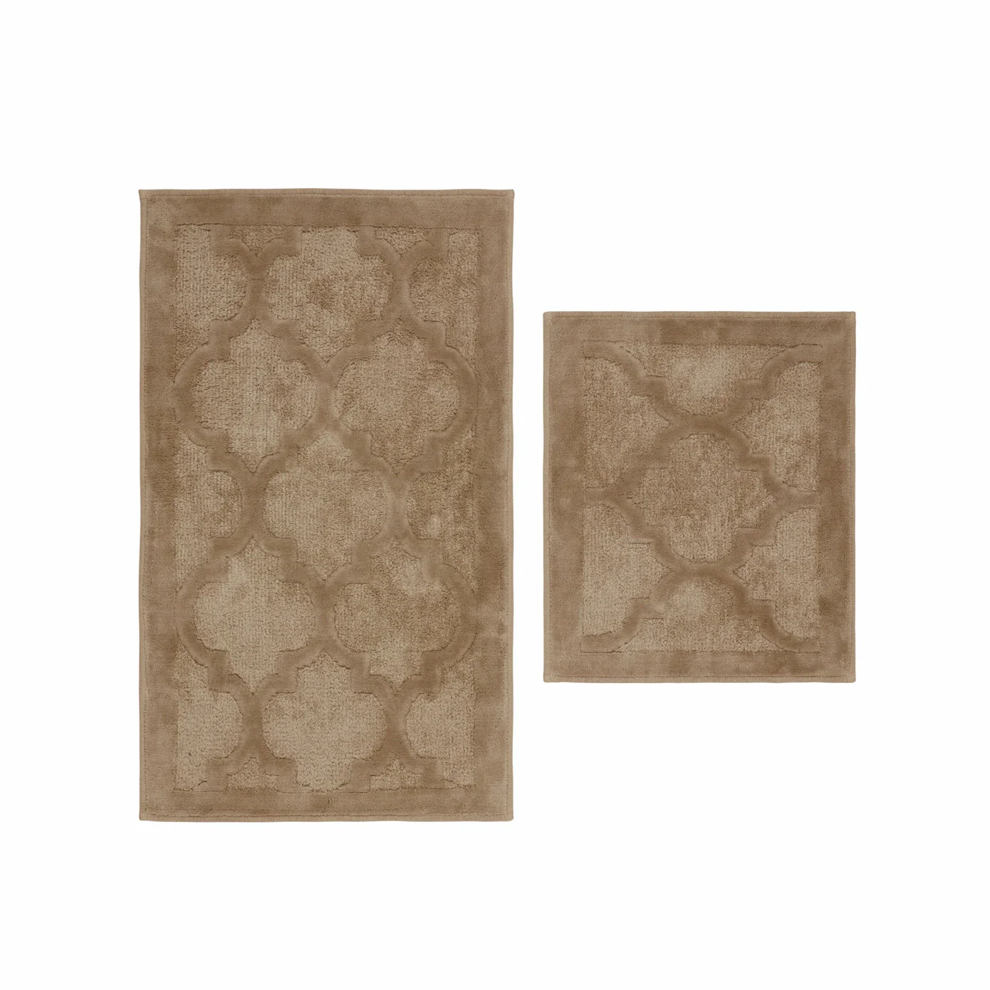 Karaca Home Katy 2-Piece Bath Mat, Beige - Image 2