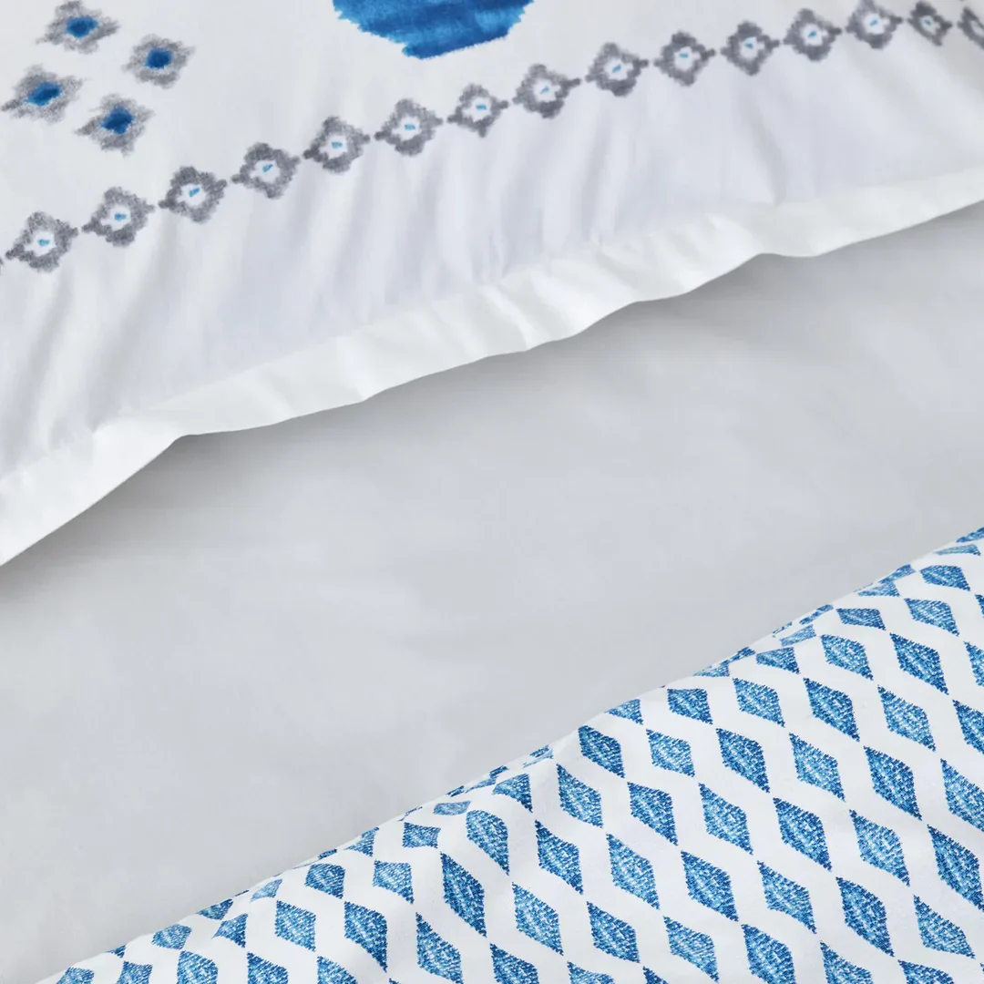 Karaca Home Neos Blue 100% Turkish Cotton Duvet Set, Single - Image 6