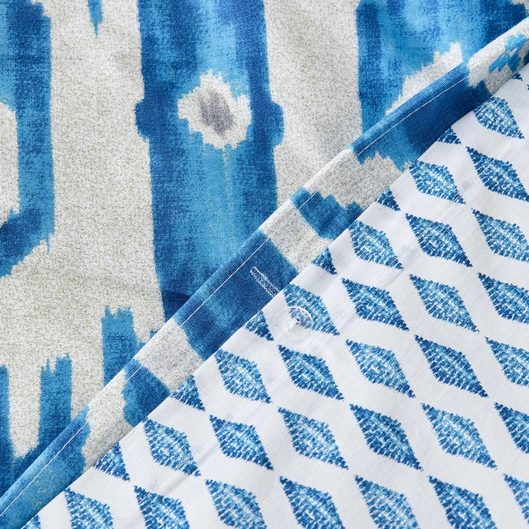 Karaca Home Neos Blue 100% Turkish Cotton Duvet Set, Single - Image 8