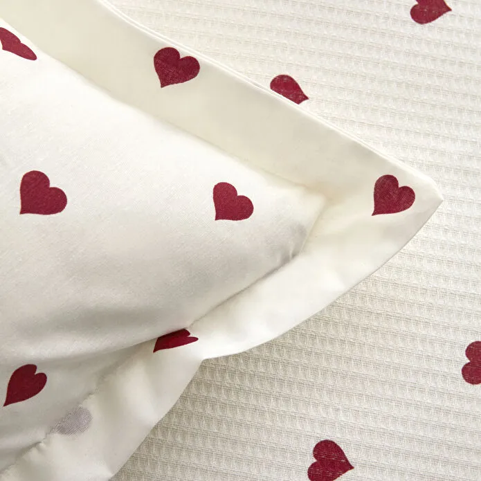 Karaca Amour 100% Cotton Bedding Set, Double, Red - Image 8