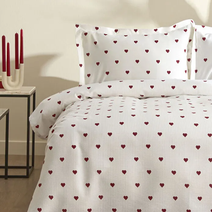 Karaca Amour 100% Cotton Bedding Set, Single, Red - Image 2