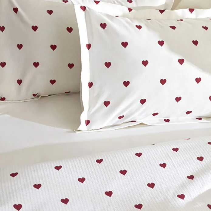Karaca Amour 100% Cotton Bedding Set, Single, Red - Image 7