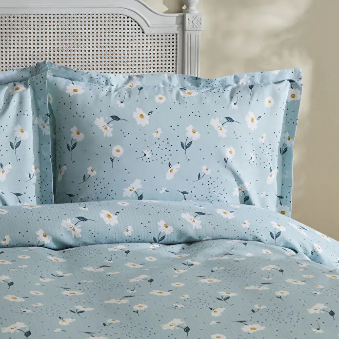 Karaca Daisy 100% Cotton Bedding Set, Double, Mint - Image 3
