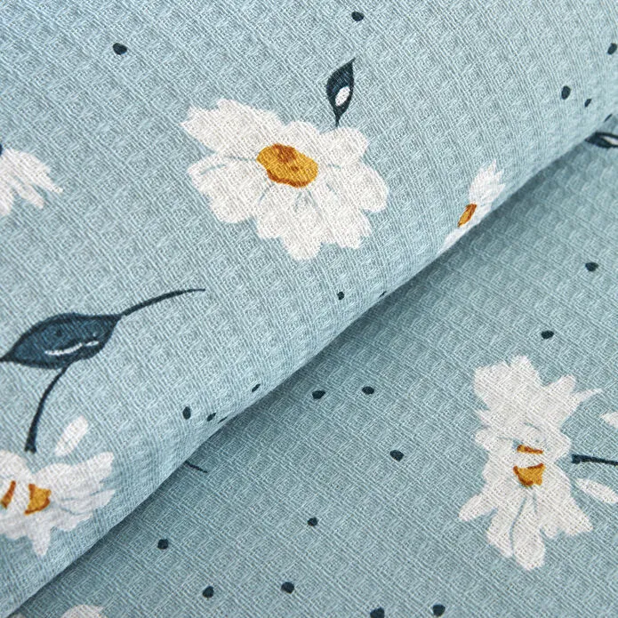 Karaca Daisy 100% Cotton Bedding Set, Double, Mint - Image 7