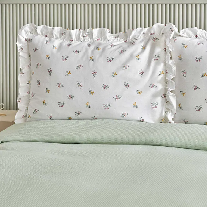 Karaca Lidya 100% Cotton Bedding Set, Single, Green - Image 6