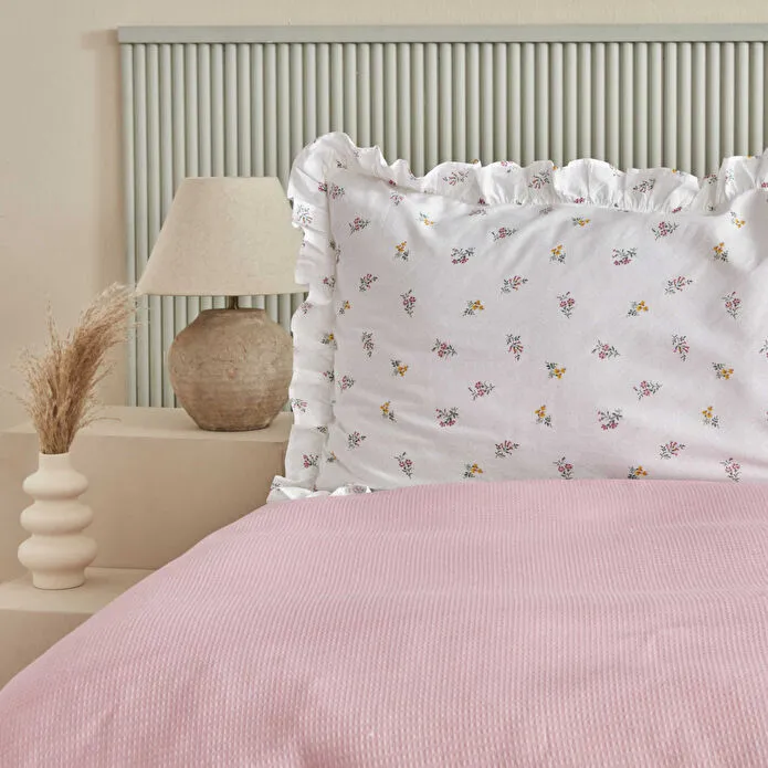 Karaca Lidya 100% Cotton Bedding Set, Double, Pink - Image 5