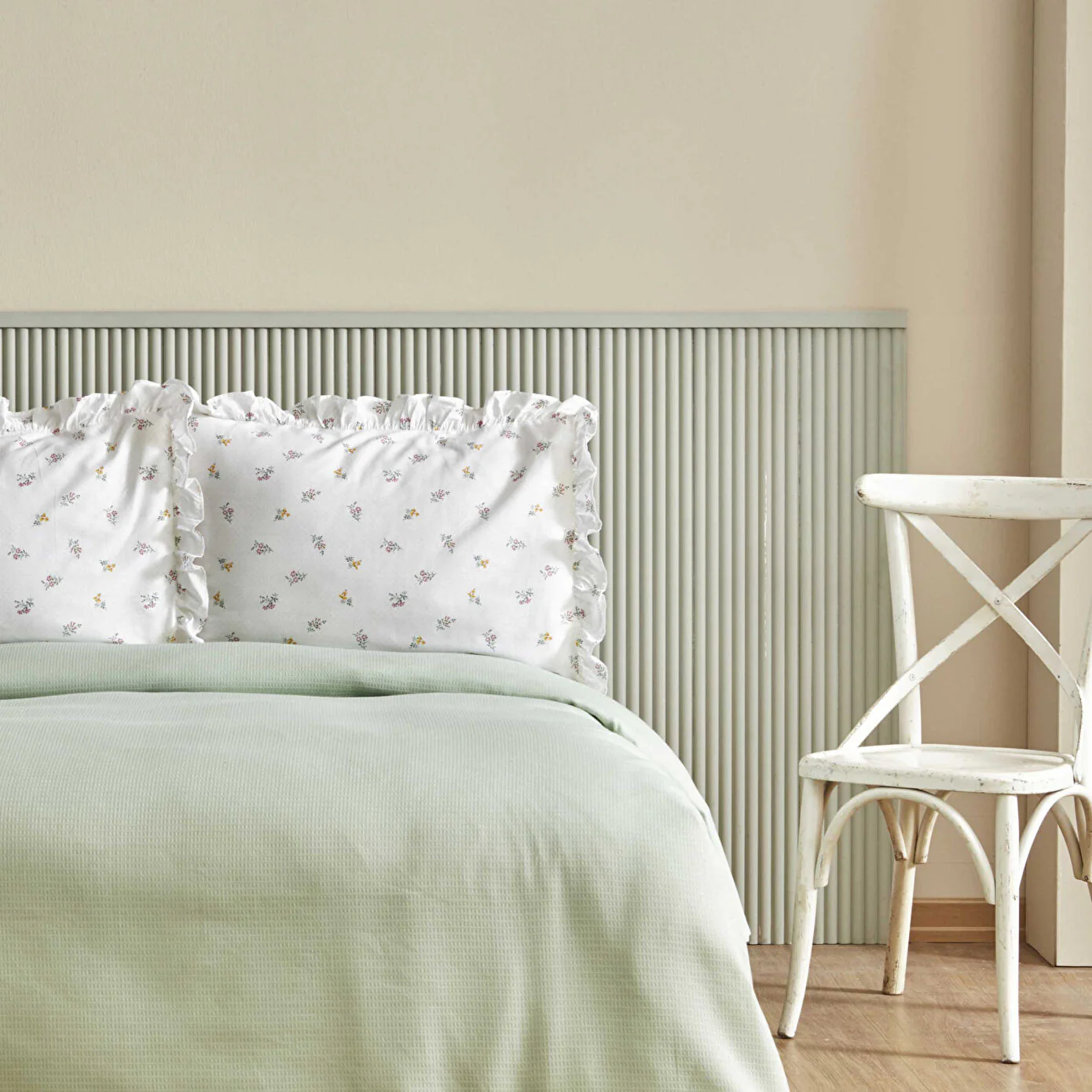 Karaca Lidya 100% Cotton Bedding Set, Double, Green - Image 3