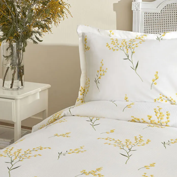 Karaca Loretta 100% Cotton Bedding Set, Double, Yellow - Image 4