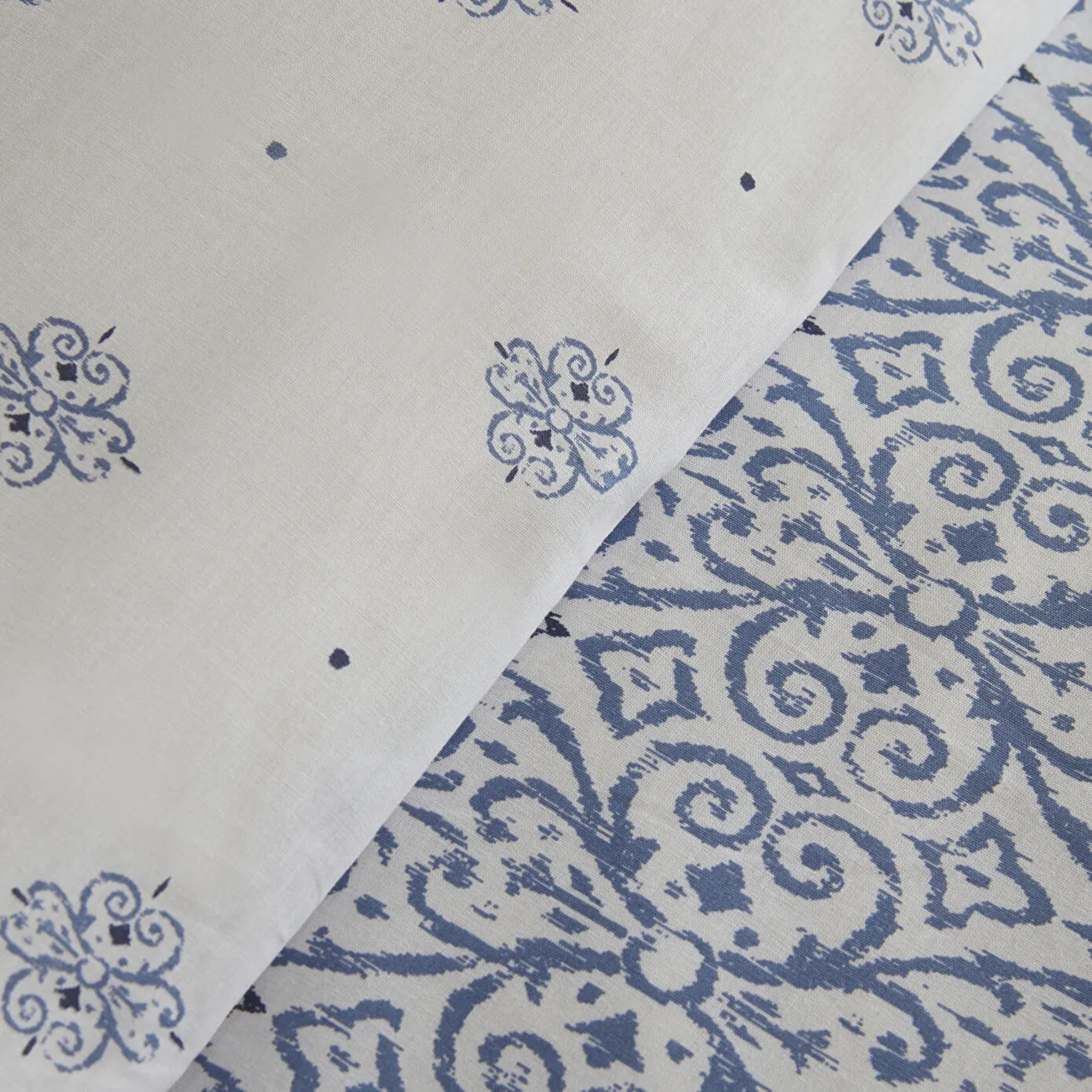 Karaca Marino 100% Turkish Cotton Duvet Cover Set, Double, Blue - Image 5