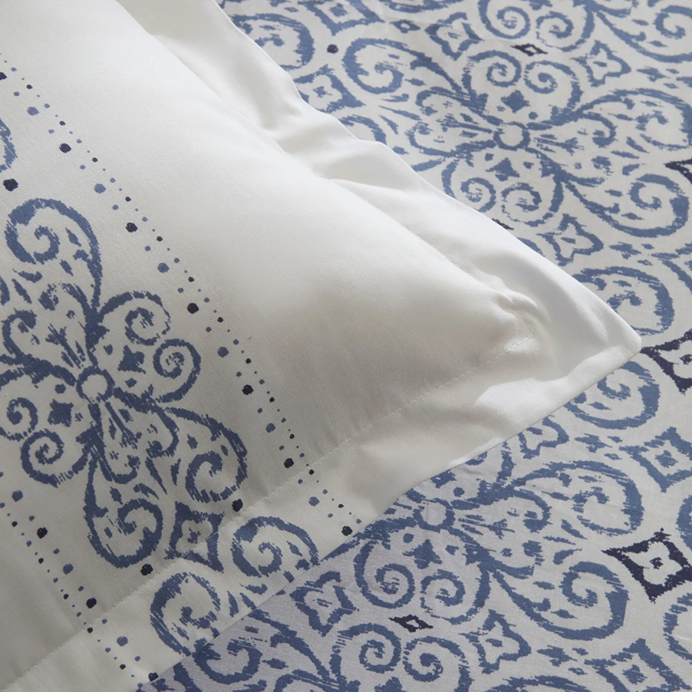 Karaca Marino 100% Turkish Cotton Duvet Cover Set, Double, Blue - Image 6