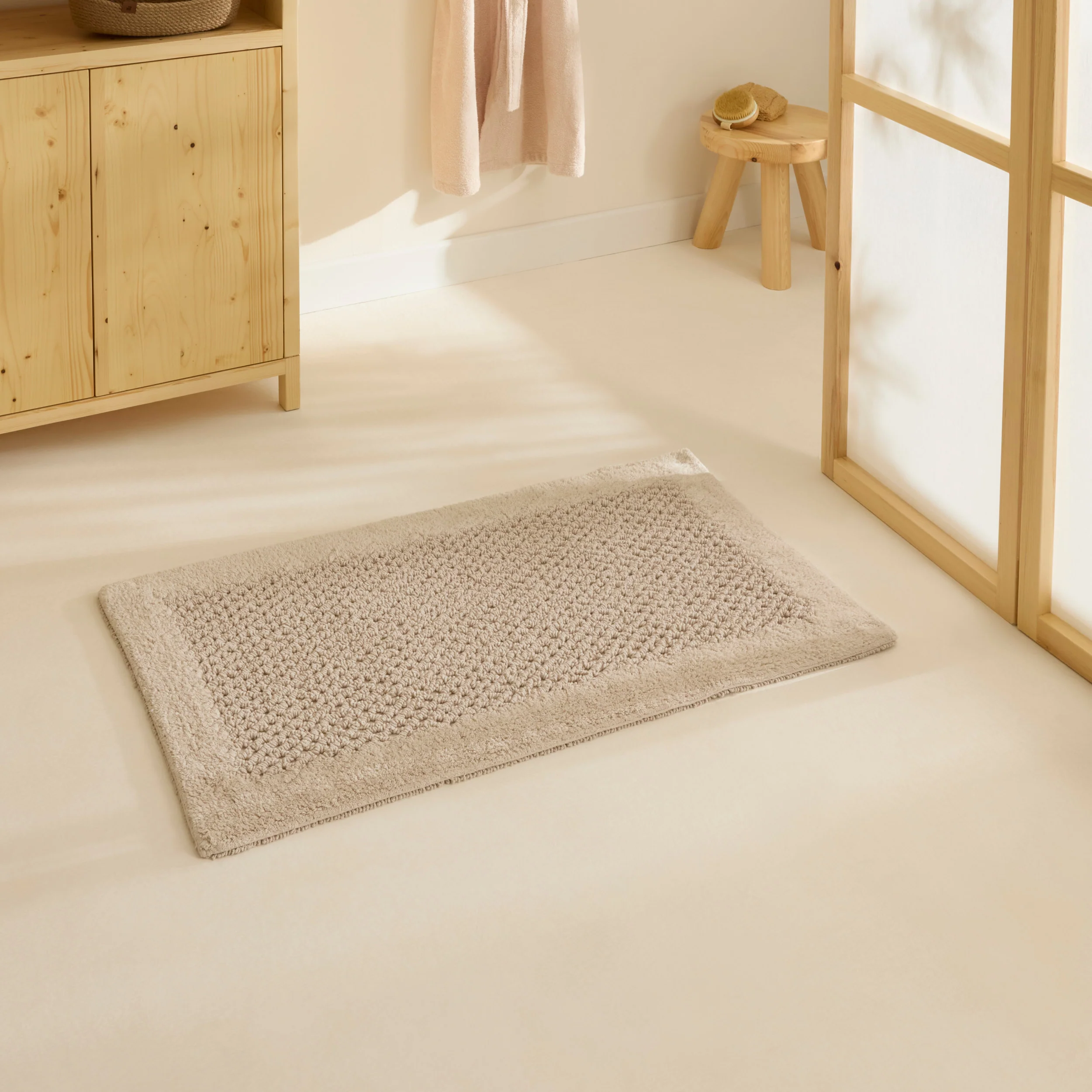 Karaca Helen Bath Mat, 50x80cm, Stone - Image 2