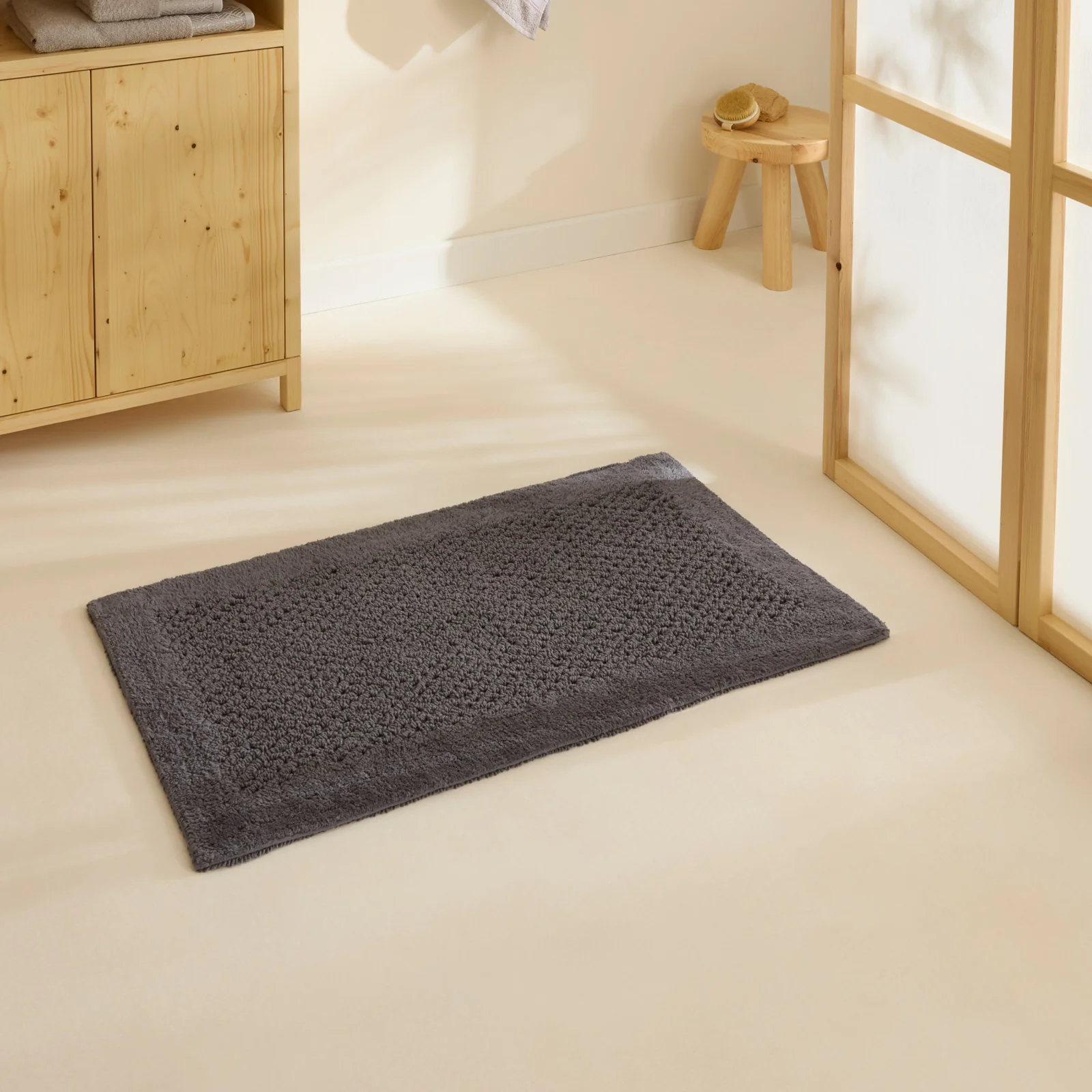 Karaca Helen Bath Mat, 60x100cm, Anthracite - Image 2